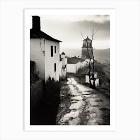 Ronda, Spain, Black And White Analogue Photography 3 Art Print