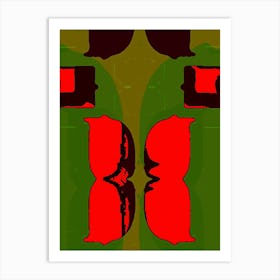 Red & Green 1 Art Print