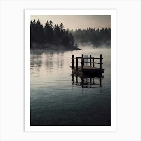 Misty Lake 2 Art Print