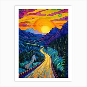 Snoqualmie Pass Retro Pop Art 16 Art Print