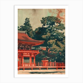 Kamakura S Tsurugaoka Hachimangu Shrine Japan Mid Century Modern 1 Art Print
