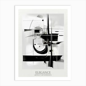 Elegance Abstract Black And White 6 Poster Art Print