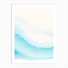 Blue Ocean Wave Watercolor Vertical Composition 122 Art Print