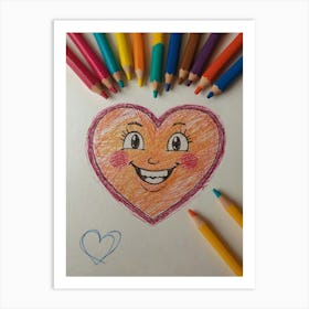 Heart Drawing 21 Art Print