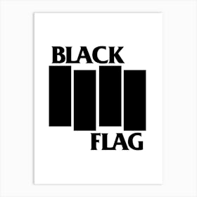 Black Flag band music Art Print