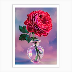 Rose In A Vase Art Print