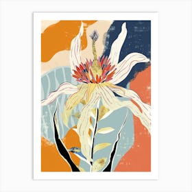 Colourful Flower Illustration Edelweiss 4 Art Print