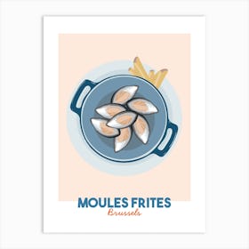 Moules Frites Belgium Art Print