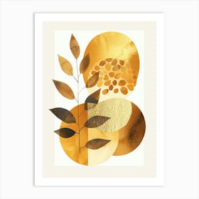 Golden Leaves 18 Art Print