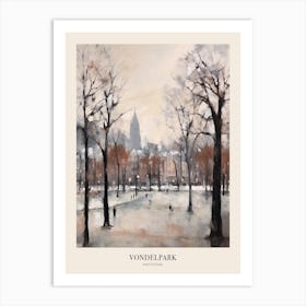 Winter City Park Poster Vondelpark Amsterdam 4 Art Print