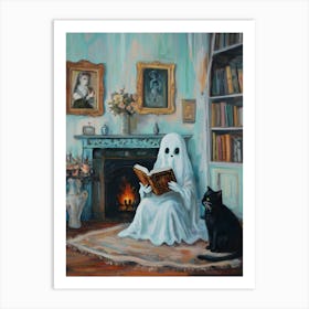 Ghost Reading A Book 7 Art Print