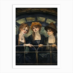 Titanic Ladies Vintage Illustration 2 Art Print