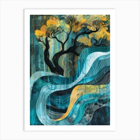 Tree In The Water 6 Art Print