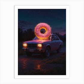 Donut Car Art Print