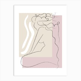 Line Art Woman Shape 1 Art Print