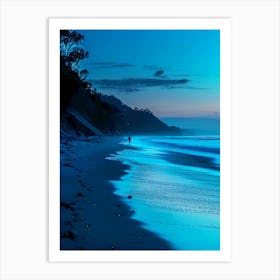 Twighlight in the beach Art Print