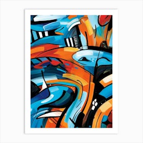 Abstract Graffiti Painting Art Print