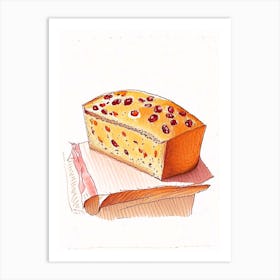 Cranberry Orange Bread Bakery Product Quentin Blake Illustration 1 Art Print