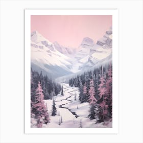 Dreamy Winter Painting Banff National Park Canada 1 Art Print