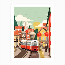 Poland Travel Illustration Art Print