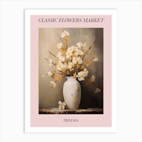 Classic Flowers Market  Freesia Floral Poster 1 Art Print