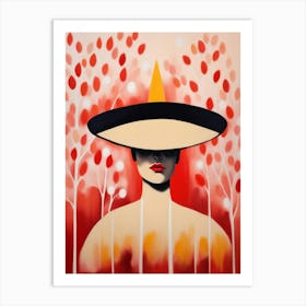 Woman In A Hat 2 Art Print