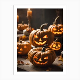 Halloween Pumpkins 3 Art Print