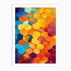 Honeycomb Background 1 Painting Art Print