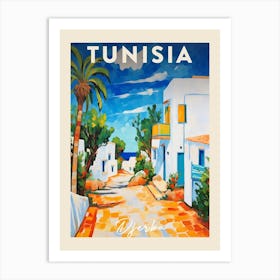 Djerba Tunisia 2 Fauvist Painting  Travel Poster Art Print