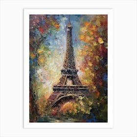 Eiffel Tower Paris France Monet Style 22 Art Print