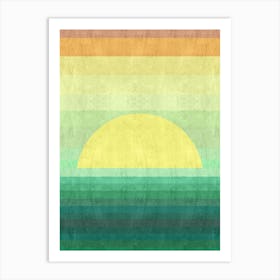 Geometric sunset 2 Art Print