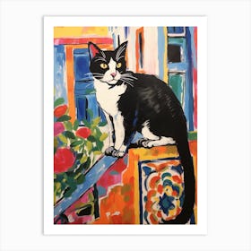 Painting Of A Cat In Sousse Tunisia 2 Art Print