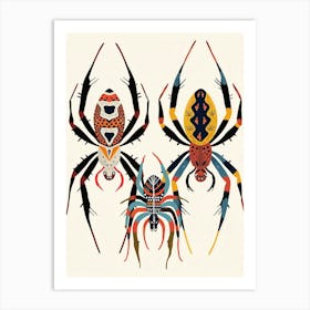 Colourful Insect Illustration Spider 3 Art Print