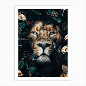 Lion In The Forest Art Print