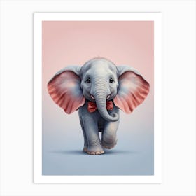 Cute Baby Elephant Nursery Ilustration (14) Art Print
