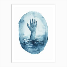 Hand In Water 2 Art Print