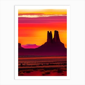 The Monument Valley Pop Art Art Print