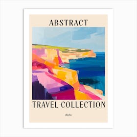 Abstract Travel Collection Poster Malta 2 Art Print