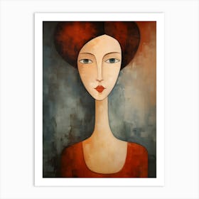 Contemporary art of woman's portrait 9 Art Print