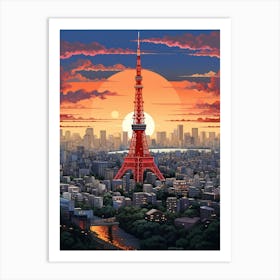 Tokyo Pixel Art 2 Art Print