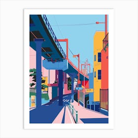 Yokohama Japan 1 Colourful Illustration Art Print