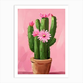 Pink Cactus 1 Art Print