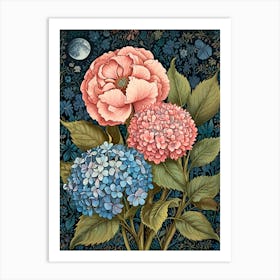 William Morris Hydrangeas Art Print