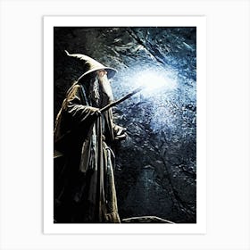 gandalf Lord Of The Rings movie 1 Art Print