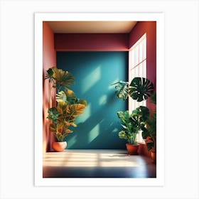 Plants at End of Hallway Art Print