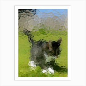 Kitty in the garden Art Print