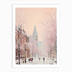 Dreamy Winter Painting Glasgow United Kingdom 3 Art Print