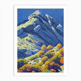 Sierra Nevada National Park Spain Pointillism Art Print