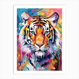Tiger Art In Fauvism Style 2 Art Print