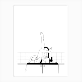 Diving in Dishes Art Print
